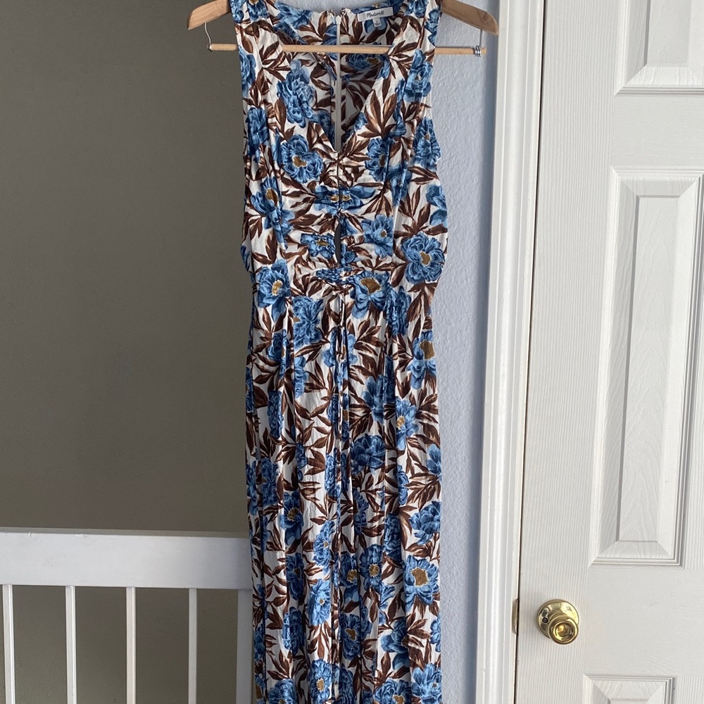 Madewell sleeveless floral midi dress - Picture 2 of 5